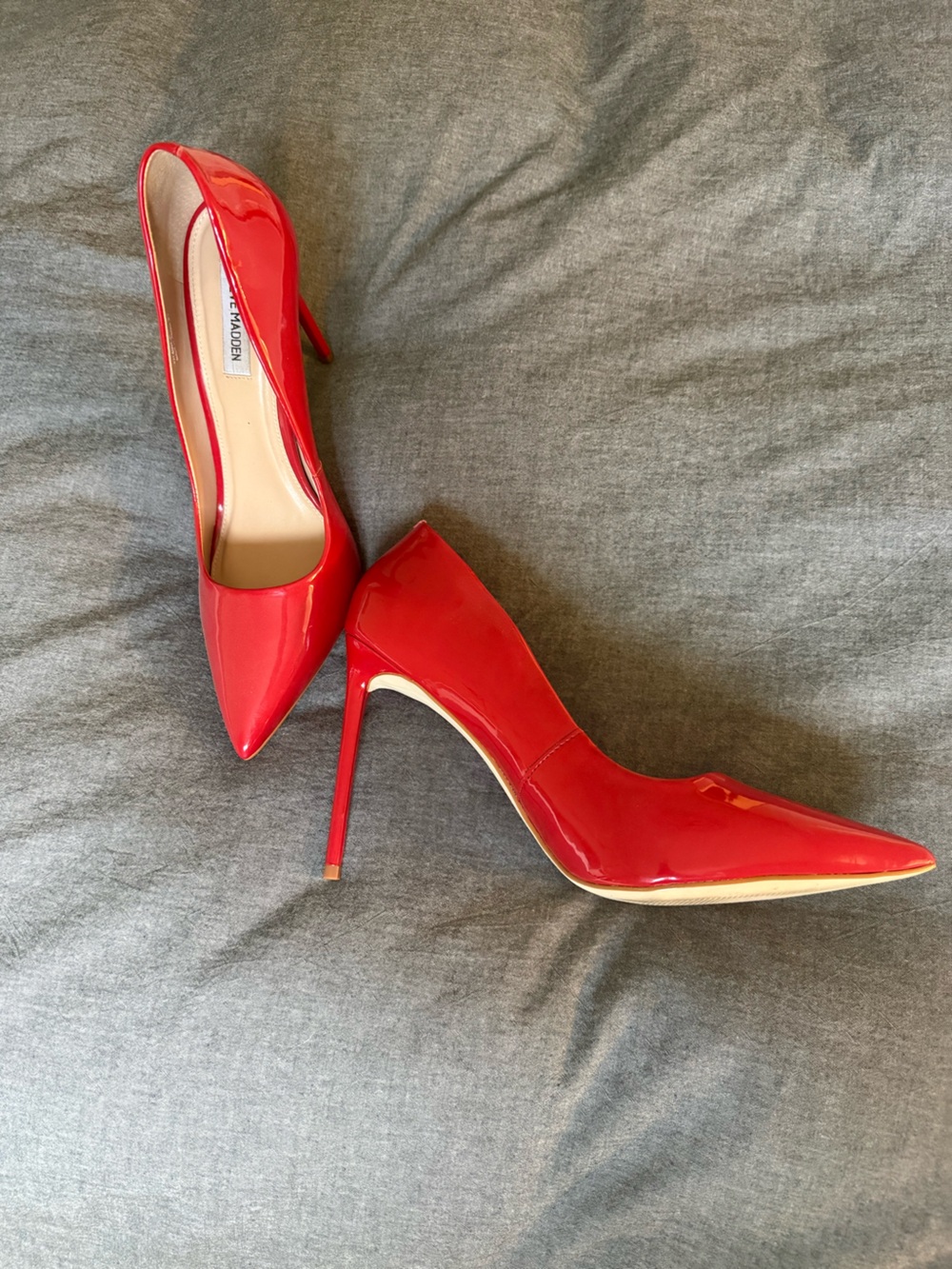 Steve Madden Red Patent Pointed-Toe Stiletto Pumps